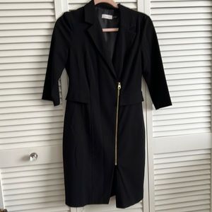 Calvin Klein black zippered dress